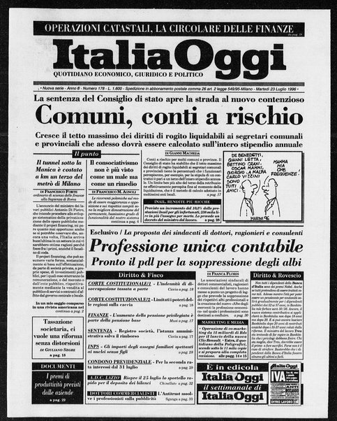 Italia oggi : quotidiano di economia finanza e politica